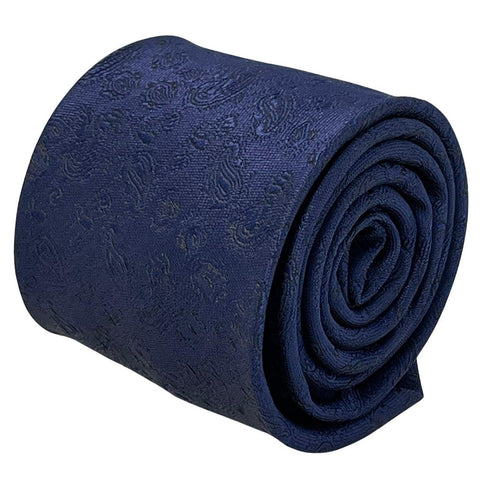 dark navy blue tie with subtle paisley design